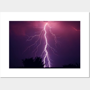 Lightning at Night Posters and Art